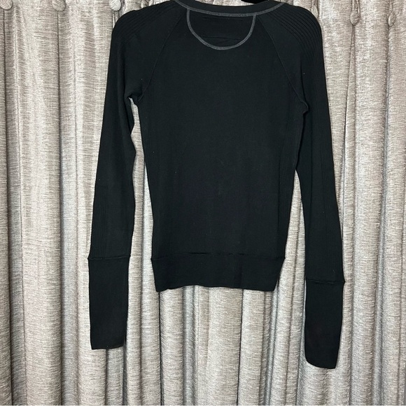 Y2K American Eagle Black V Neck Lightweight Cardigan Size Medium - Picture 6 of 13